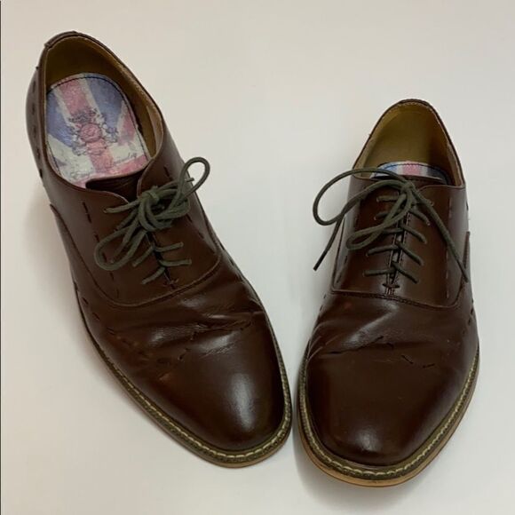 EUC English Laundry Brown Wingtips Sz 10 B42 - Picture 4 of 10